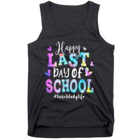 Happy Last Day Of School Tie Dye Lunch Lady Life Summer Tank Top