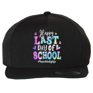 Happy Last Day Of School Tie Dye Lunch Lady Life Summer Wool Snapback Cap