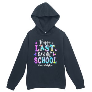 Happy Last Day Of School Tie Dye Lunch Lady Life Summer Urban Pullover Hoodie