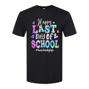 Happy Last Day Of School Tie Dye Lunch Lady Life Summer Softstyle CVC T-Shirt