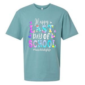 Happy Last Day Of School Tie Dye Lunch Lady Life Summer Sueded Cloud Jersey T-Shirt