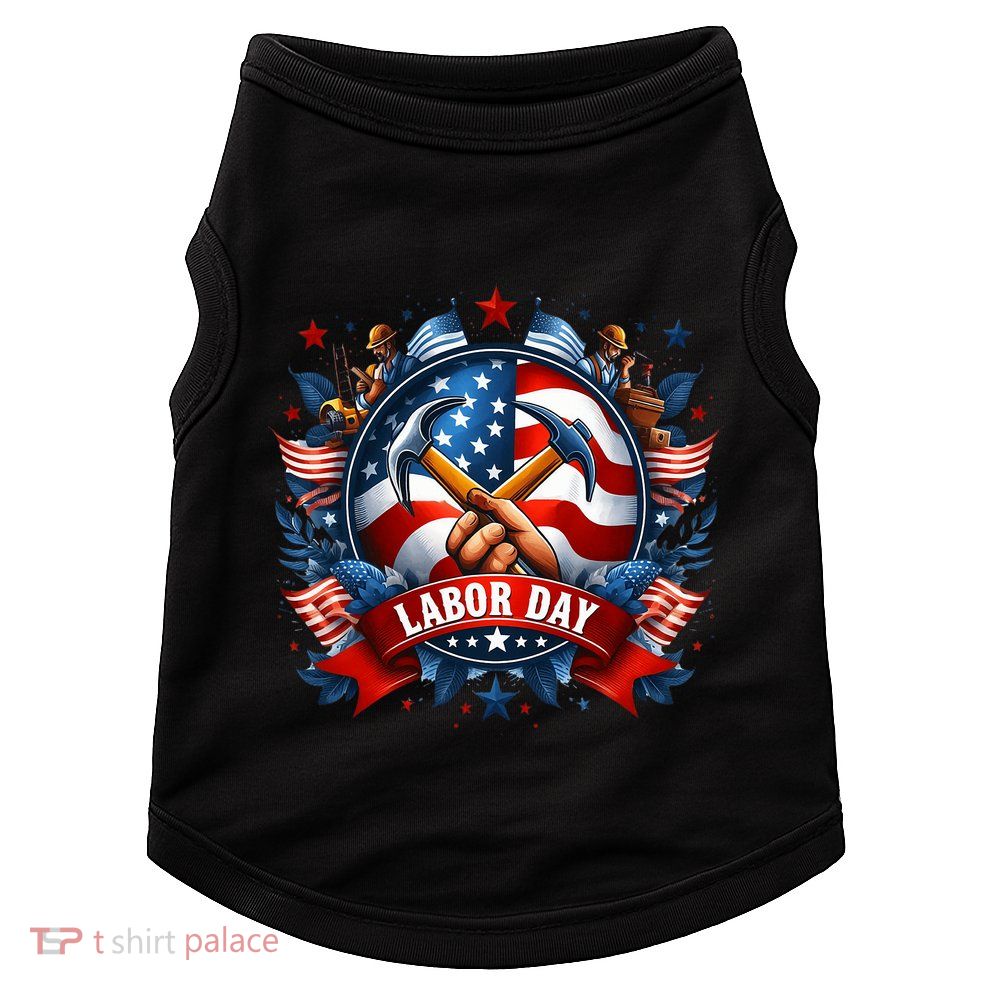 Happy Labor Day Patriot Happy Labor Day Doggie Tank