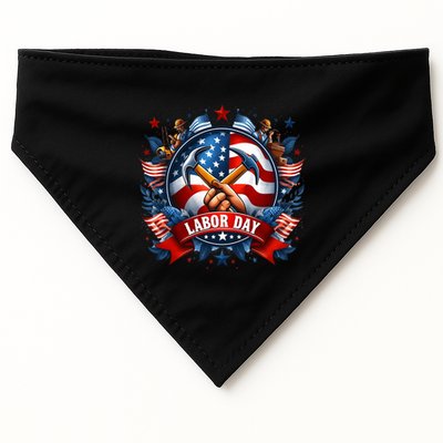 Happy Labor Day Patriot Happy Labor Day USA-Made Doggie Bandana