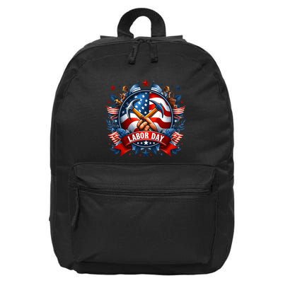 Happy Labor Day Patriot Happy Labor Day 16 in Basic Backpack