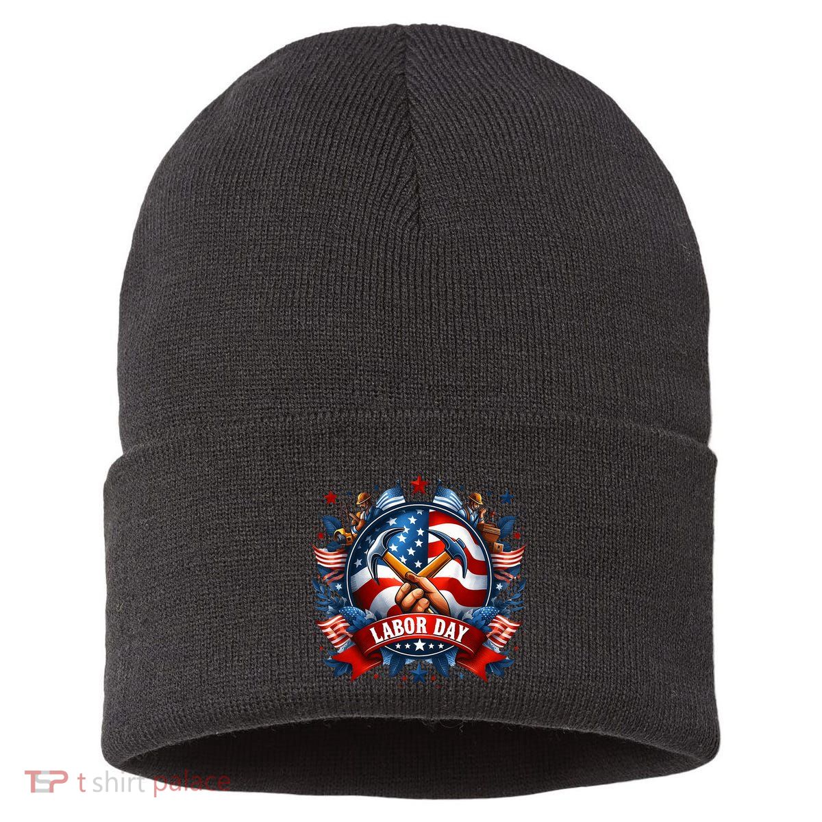 Happy Labor Day Patriot Happy Labor Day Sustainable Knit Beanie