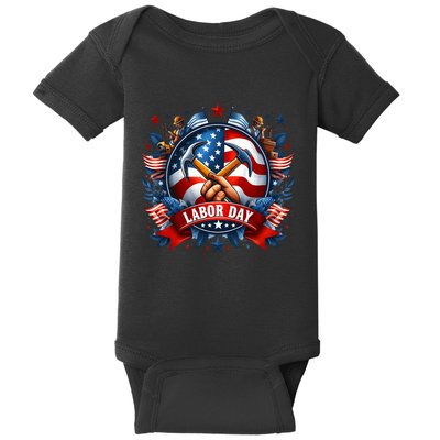 Happy Labor Day Patriot Happy Labor Day Baby Bodysuit