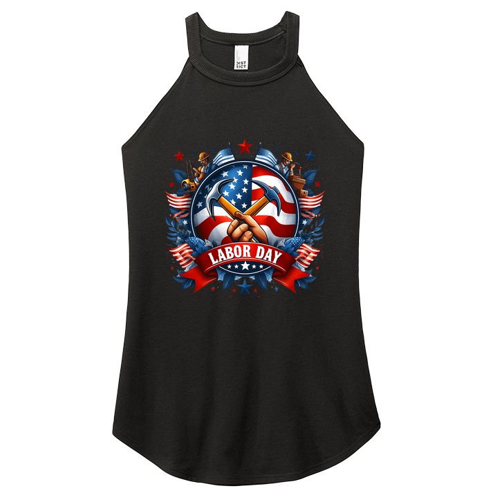 Happy Labor Day Patriot Happy Labor Day Women's Perfect Tri Rocker Tank