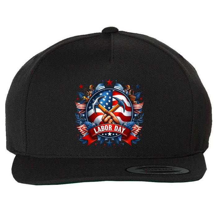 Happy Labor Day Patriot Happy Labor Day Wool Snapback Cap