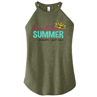 Happy Last Day Of School Teacher Student Hello Summer Women’s Perfect Tri Rocker Tank