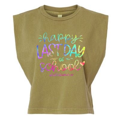 Happy Last Day Of School Hello Summer Students And Teachers Garment-Dyed Women's Muscle Tee