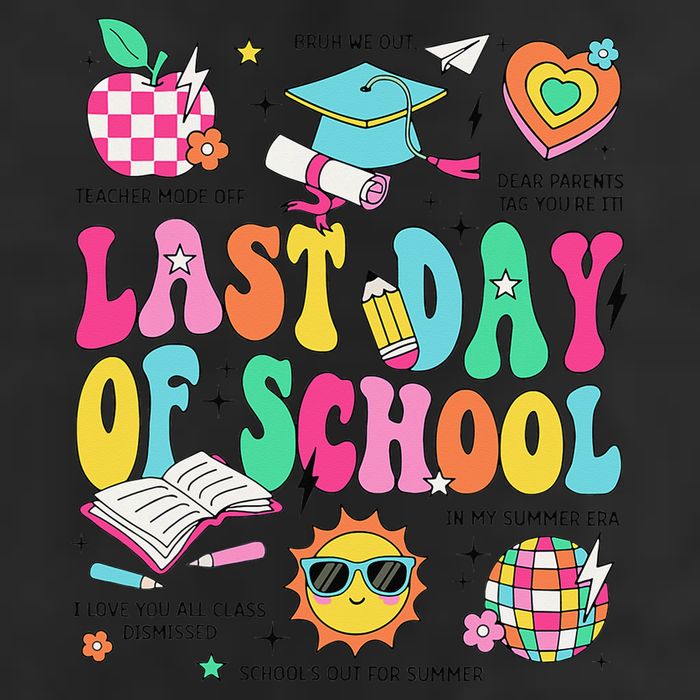 Happy Last Day Of School Teacher Girl Grad Hello Summer Adult Drive Performance Visor