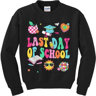 Happy Last Day Of School Teacher Girl Grad Hello Summer Kids Sweatshirt