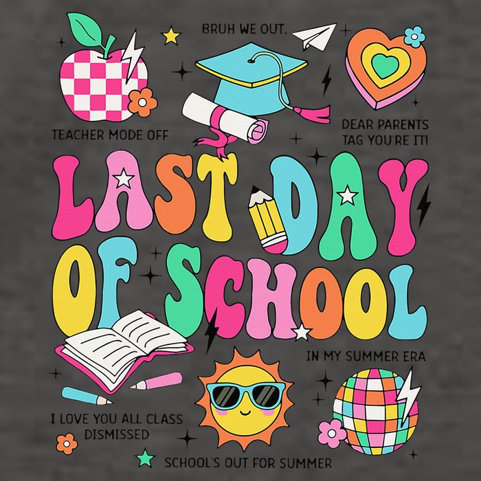 Happy Last Day Of School Teacher Girl Grad Hello Summer Vector Backpack