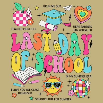Happy Last Day Of School Teacher Girl Grad Hello Summer T-Shirt