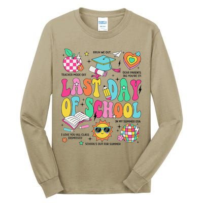 Happy Last Day Of School Teacher Girl Grad Hello Summer Tall Long Sleeve T-Shirt