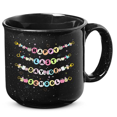 Happy Last Day Of School Friendship Bracelets Teacher 15oz Campfire Ceramic Mug