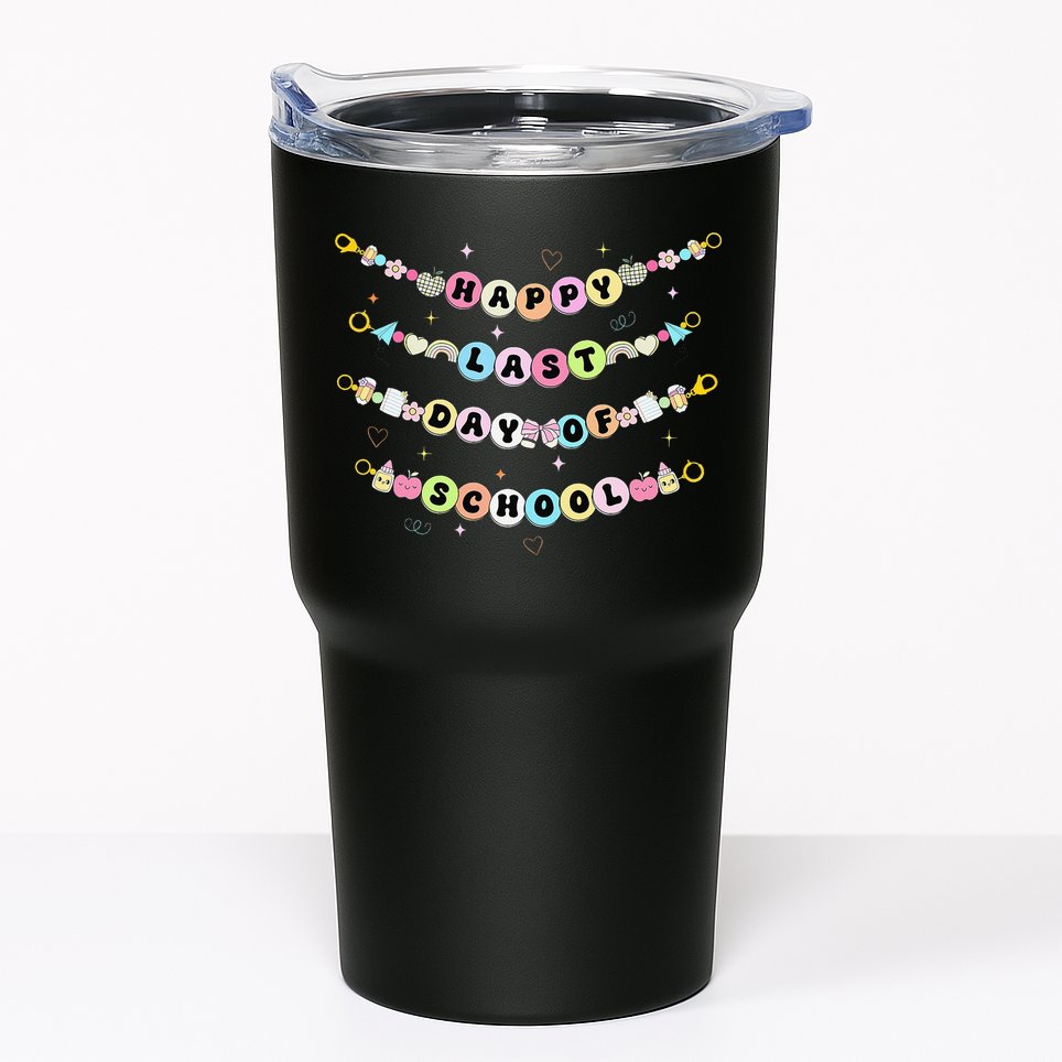 Happy Last Day Of School Friendship Bracelets Teacher Tumbler