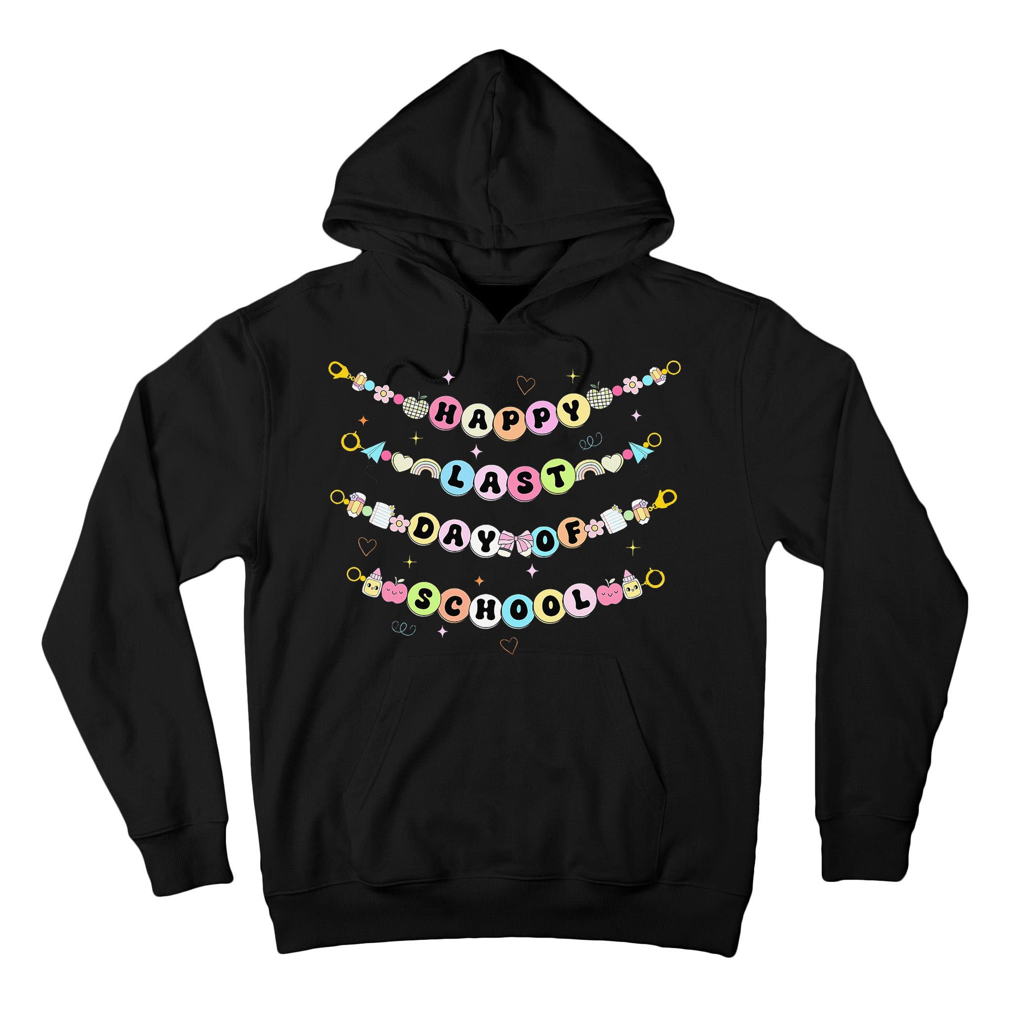 Happy Last Day Of School Friendship Bracelets Teacher Tall Hoodie