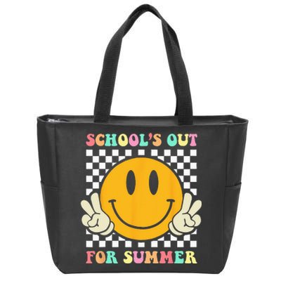 Hippie Last Day Of School Schools Out For Summer Teacher Zip Tote Bag