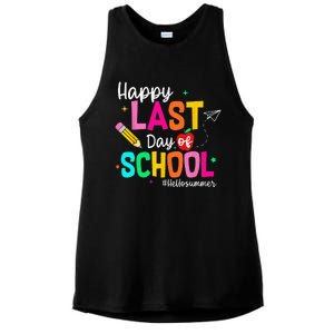 Happy Last Day of School Graduation Teacher Student Ladies PosiCharge Tri-Blend Wicking Tank