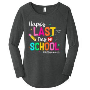 Happy Last Day of School Graduation Teacher Student Women's Perfect Tri Tunic Long Sleeve Shirt