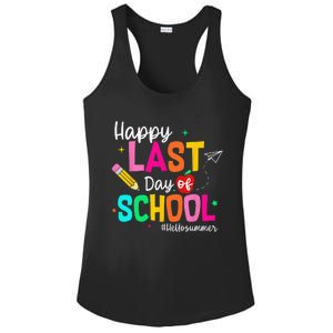 Happy Last Day of School Graduation Teacher Student Ladies PosiCharge Competitor Racerback Tank