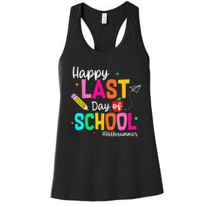 Happy Last Day of School Graduation Teacher Student Women's Racerback Tank