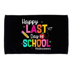 Happy Last Day of School Graduation Teacher Student Microfiber Hand Towel