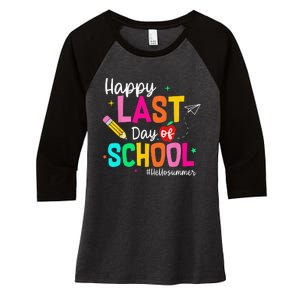 Happy Last Day of School Graduation Teacher Student Women's Tri-Blend 3/4-Sleeve Raglan Shirt