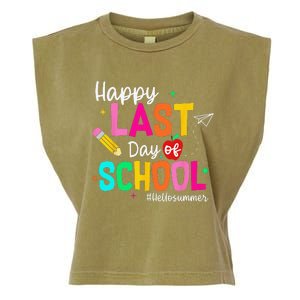 Happy Last Day of School Graduation Teacher Student Garment-Dyed Women's Muscle Tee