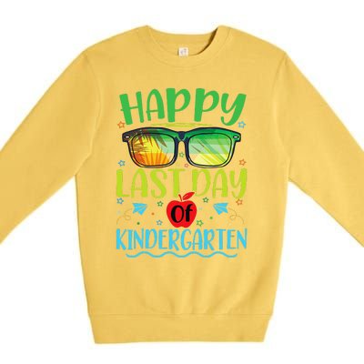 Happy Last Day Of Kindergarten Teacher Student Summer Premium Crewneck Sweatshirt