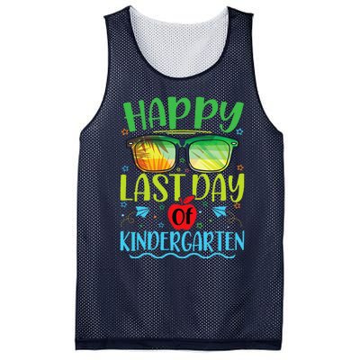 Happy Last Day Of Kindergarten Teacher Student Summer Mesh Reversible Basketball Jersey Tank