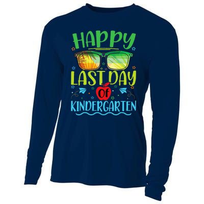 Happy Last Day Of Kindergarten Teacher Student Summer Cooling Performance Long Sleeve Crew