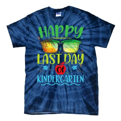 Happy Last Day Of Kindergarten Teacher Student Summer Tie-Dye T-Shirt