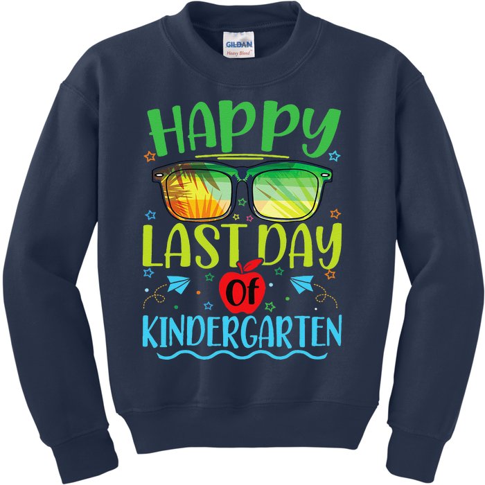 Happy Last Day Of Kindergarten Teacher Student Summer Kids Sweatshirt