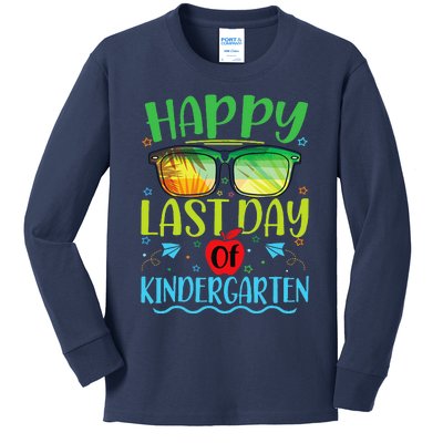 Happy Last Day Of Kindergarten Teacher Student Summer Kids Long Sleeve Shirt