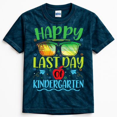 Happy Last Day Of Kindergarten Teacher Student Summer Kids Tie-Dye T-Shirt