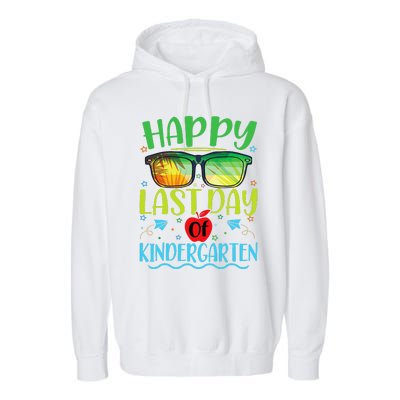 Happy Last Day Of Kindergarten Teacher Student Summer Garment-Dyed Fleece Hoodie