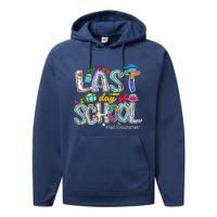 Happy Last Day Of School 2024 Hello Summer Performance Fleece Hoodie