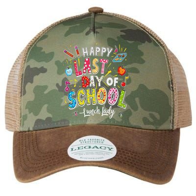 Happy Last Day Of School Lunch Lady Summer Design Gift Legacy Tie Dye Trucker Hat