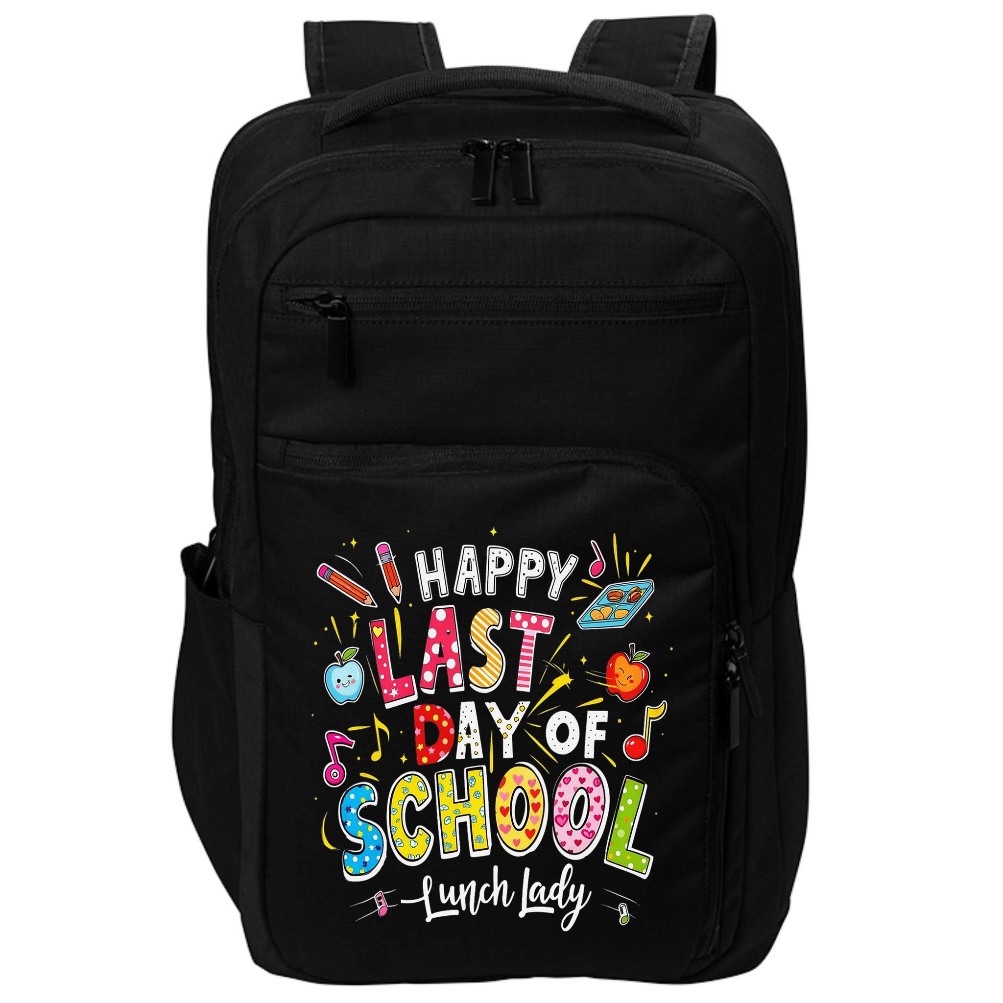 Happy Last Day Of School Lunch Lady Summer Design Gift Impact Tech Backpack