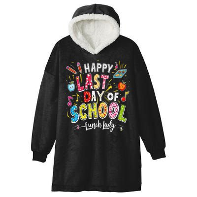 Happy Last Day Of School Lunch Lady Summer Design Gift Hooded Wearable Blanket
