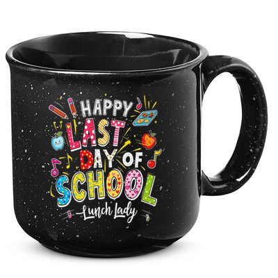 Happy Last Day Of School Lunch Lady Summer Design Gift 15oz Campfire Ceramic Mug