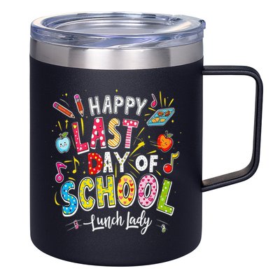Happy Last Day Of School Lunch Lady Summer Design Gift 12oz Stainless Steel Coffee Mug