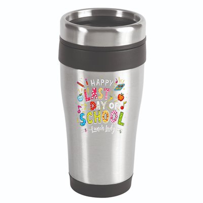 Happy Last Day Of School Lunch Lady Summer Design Gift 16oz Travel Tumbler