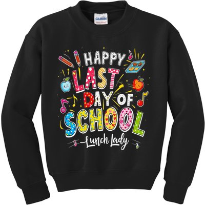Happy Last Day Of School Lunch Lady Summer Design Gift Kids Sweatshirt