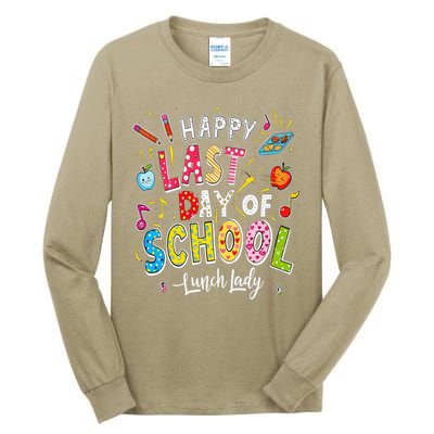 Happy Last Day Of School Lunch Lady Summer Design Gift Tall Long Sleeve T-Shirt
