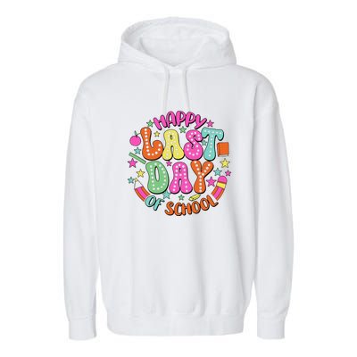 Happy Last Day Of School Garment-Dyed Fleece Hoodie