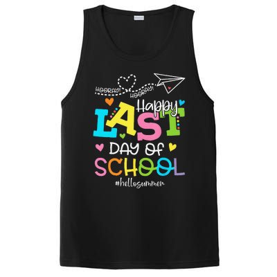 Happy Last Day Of School Hello Summer Students And Teachers PosiCharge Competitor Tank