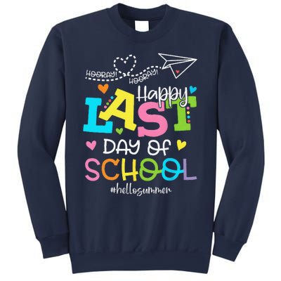 Happy Last Day Of School Hello Summer Students And Teachers Sweatshirt